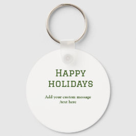 Chaveiro Simples feriados verdes e felizes no Natal