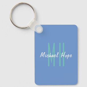 Chaveiro Simples Iniciais de Monograma Moderno