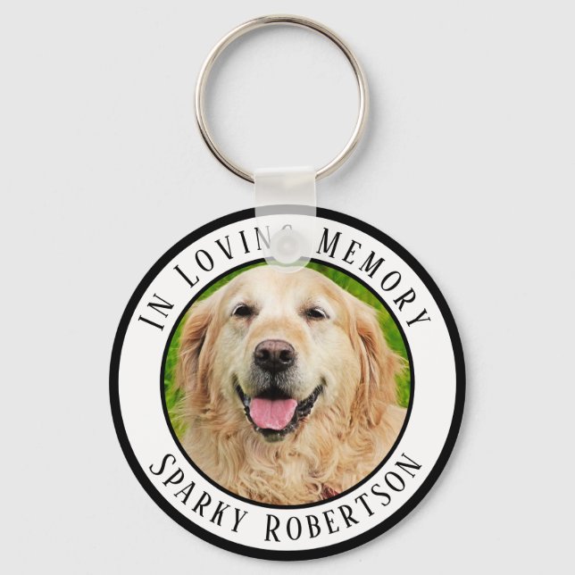 Chaveiro Simples Memorial Personalizado de Pet (Frente)