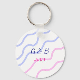 Chaveiro SIMPLES MINIMAL adicionar texto do nome da cidade 