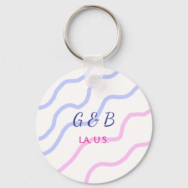 Chaveiro SIMPLES MINIMAL adicionar texto do nome da cidade  (Frente)