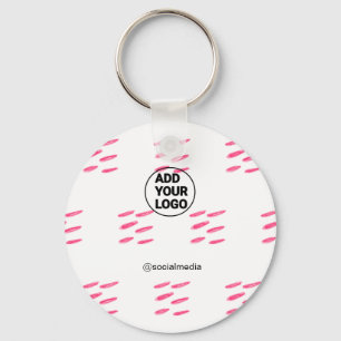 Chaveiro simples minimal adicione seu logotipo/design aquar