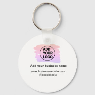 Chaveiro simples minimal adicione seu logotipo/design aquar