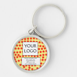 Chaveiro simples minimal adicione seu logotipo/design aqui
