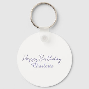 Chaveiro SIMPLES MINIMAL.CUTE ADICIONE NOME BEBÊ feliz aniv