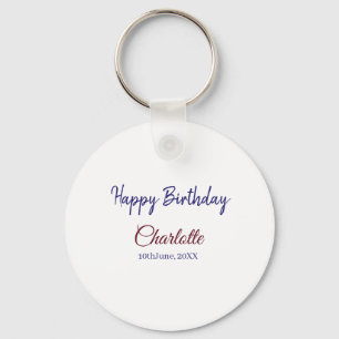 Chaveiro SIMPLES MINIMAL.CUTIE ADICIONE NOME BEBÊ feliz ani