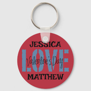 Chaveiro simples namorados rosa elegante, doce para casal