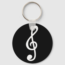 Chaveiro Simples Tremor Clef Musical Notes Símbolo Minimali
