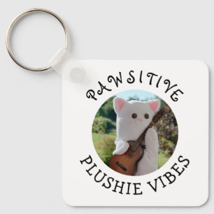 Chaveiro Simples Vibrações de Pelúcia Elegantes e Positivas