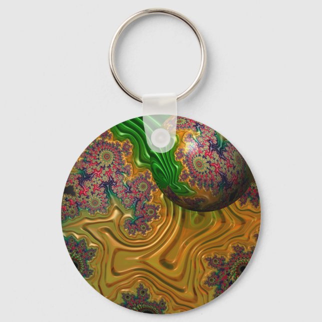 Chaveiro Simplesmente Flutuando Por Toque De Chaves Redonda (Frente)