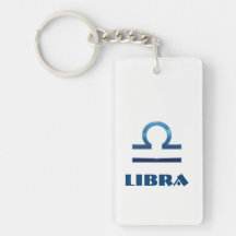 Sinais azuis do zodíaco do Libra no branco