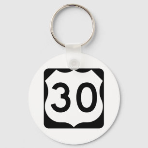 Chaveiro Sinal da rota 30 dos E.U.