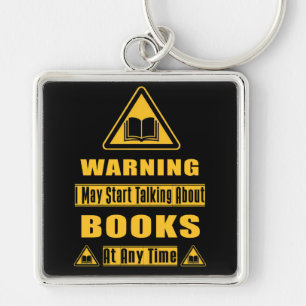 Chaveiro Sinal de Alerta do Amante de Livros