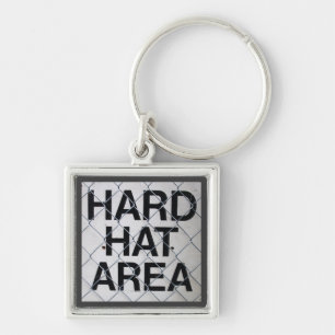 Chaveiro Sinal de área de chapéu de duro sob fronteira de l