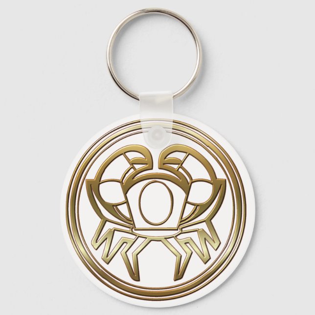 Chaveiro Sinal de Astrologia do Caranguejo Zodiac do Cancer (Frente)