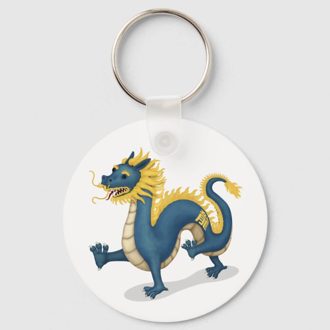 Chaveiro Sinal de Astrologia do Dragão Zodíaco Chinês (Frente)