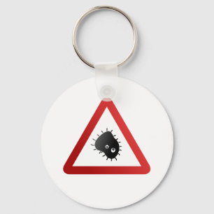 Chaveiro Sinal de aviso das bactérias