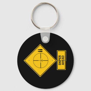 Chaveiro Sinal de aviso do atirador furtivo adiante