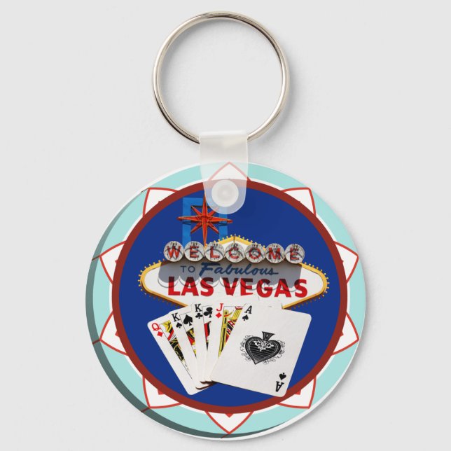Chaveiro Sinal de Boas-vindas de Las Vegas Chip (Frente)