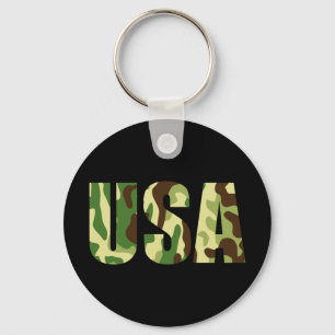 Chaveiro Sinal de camuflagem khaki EUA