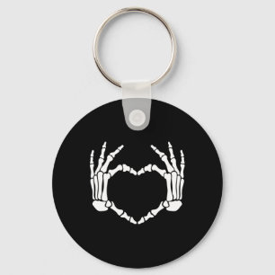 Chaveiro Sinal de Coração das Mãos Retro Halloween Figurume