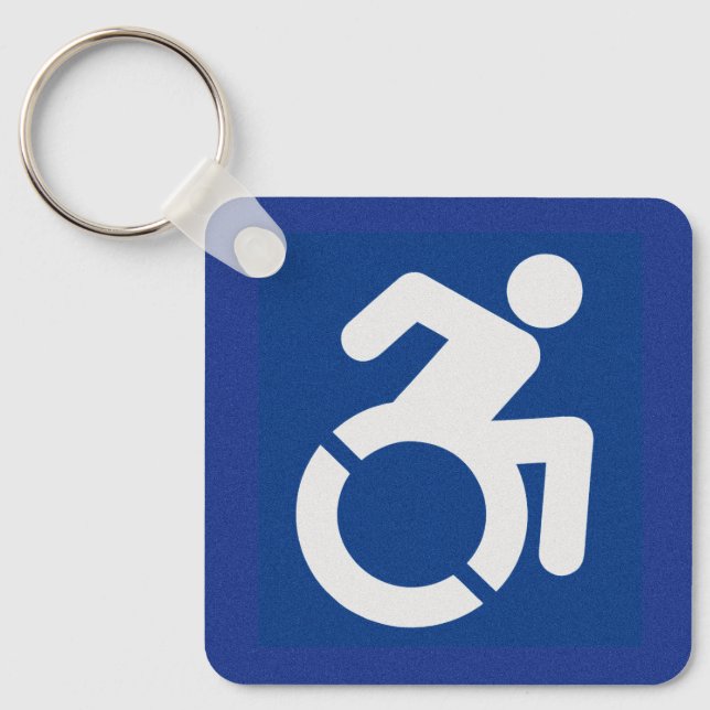 Chaveiro Sinal de Deficientes Moderno (Frente)