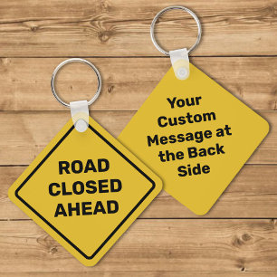 Chaveiro Sinal de Diamante de Aviso Personalizado