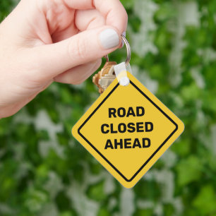 Chaveiro Sinal de Diamante de Aviso Personalizado