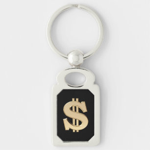 Chaveiro sinal de dólar 3D