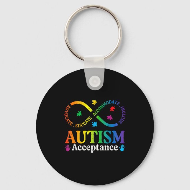 Chaveiro Sinal de infinito autismo aceitação conscientizaçã (Frente)