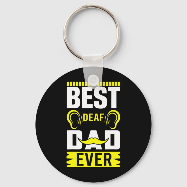 Chaveiro Sinal de melhor Pai surdo do mundo em ASL (Frente)