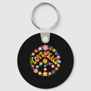 Chaveiro Sinal de Paz Amor 60 anos 70 Groovy Hippie Costume