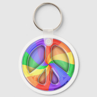 Chaveiro Sinal de Paz Arco-Íris