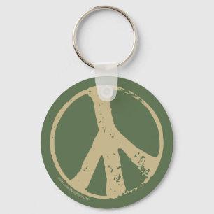 Chaveiro Sinal de Paz de Estilo de Grunge Desvanecido