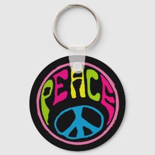 Chaveiro Sinal de Paz Hippy