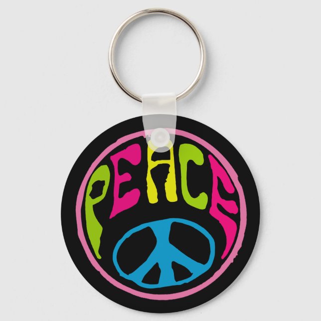 Chaveiro Sinal de Paz Hippy (Frente)
