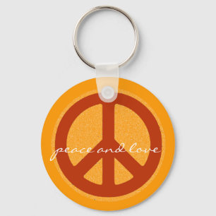 Chaveiro sinal de paz, hippys retros