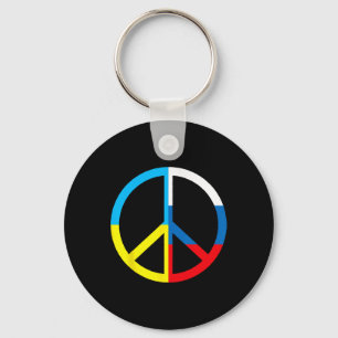 Chaveiro Sinal de Paz na Ucrânia e Bandeira Russa - Paz Mun