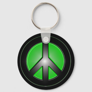 Chaveiro sinal de paz verde