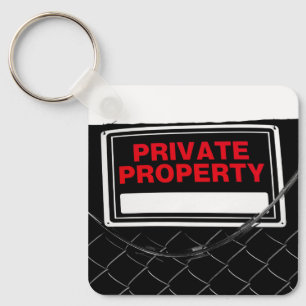 Chaveiro Sinal de Propriedade Privada - Personalizável