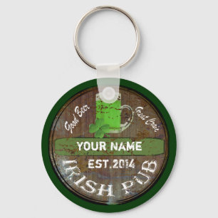 Chaveiro Sinal de pub irlandês personalizado