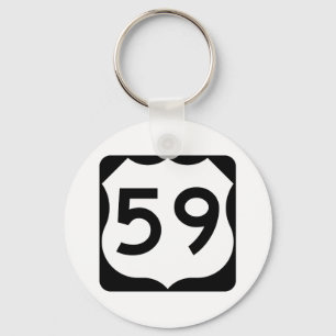 Chaveiro Sinal de Rota 59 dos EUA