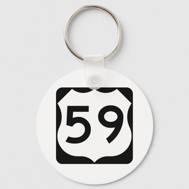 Chaveiro Sinal de Rota 59 dos EUA (Frente)