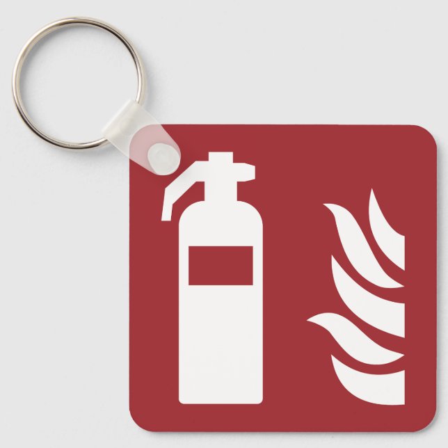 Chaveiro Sinal de segurança do extintor de incêndio (Frente)