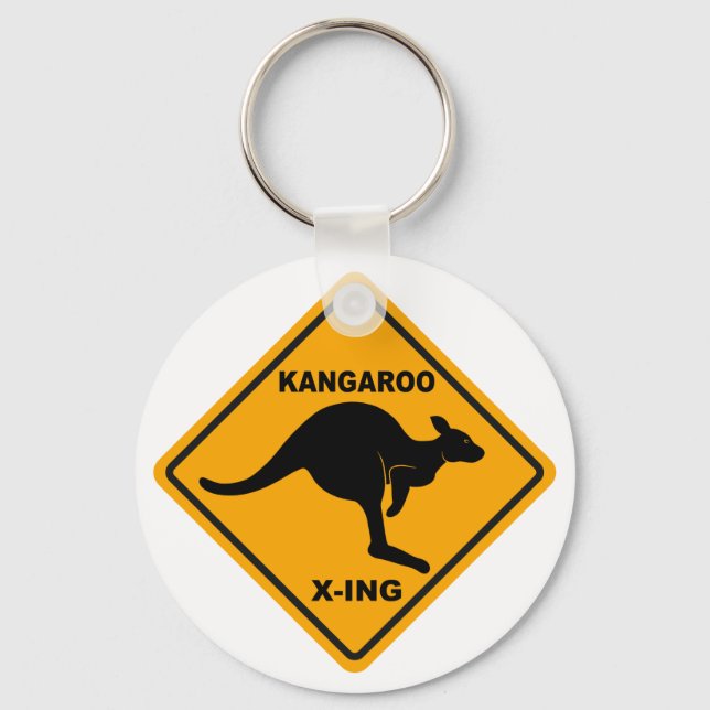 Chaveiro Sinal de Xing de Kangaroo (Frente)