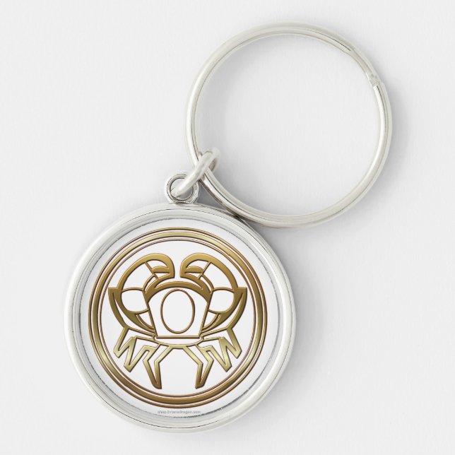Chaveiro Sinal Dourado da astrologia do caranguejo do (Frente)