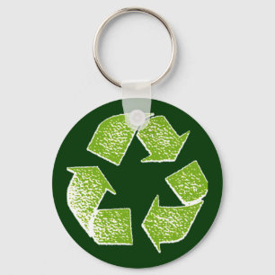 Chaveiro sinal verde do reciclar
