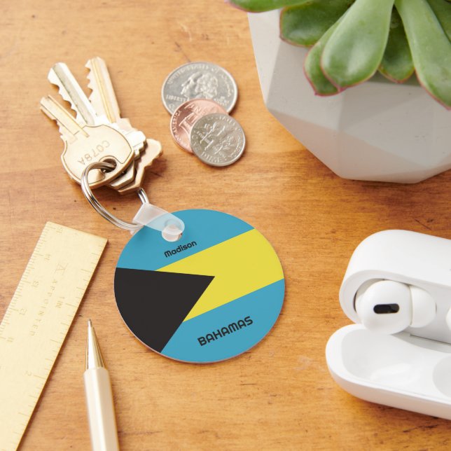 Chaveiro Sinalizador Bahamas de Nome Personalizado (Mesa)