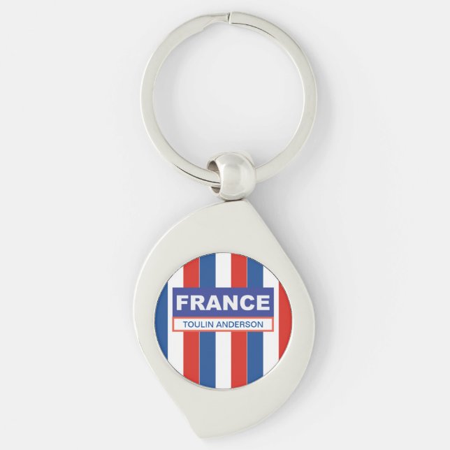 Chaveiro Sinalizador de França Personalizado (Frente)