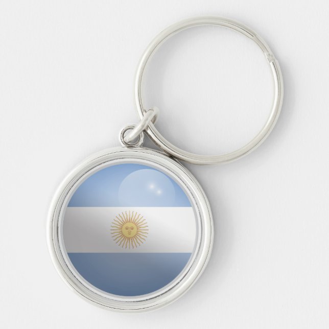 Chaveiro Sinalizador do Círculo Glossy Argentina (Frente)